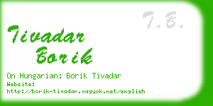 tivadar borik business card